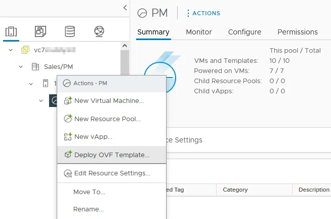 Deploying an SMS Connector virtual appliance in vSphere