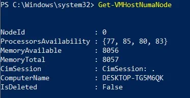 NUMA topology in Hyper-V 2012 R2