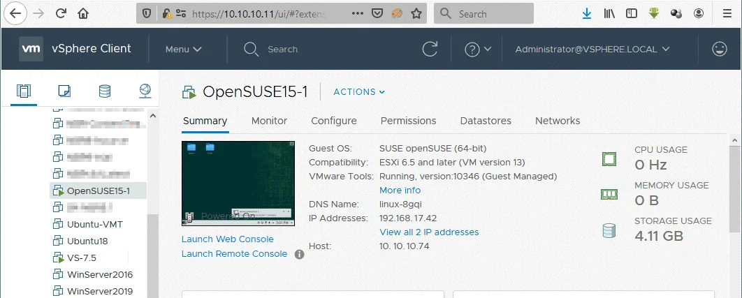 A Linux VM has been converted with VMware Converter successfully