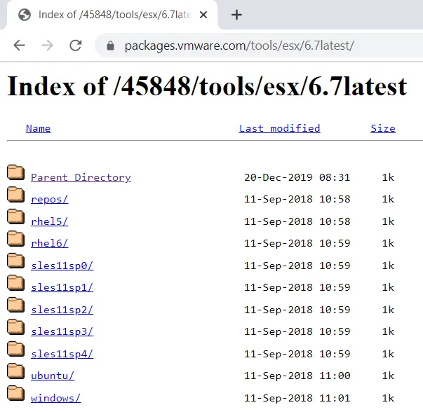 Guest OSes (VMware Tools Download)