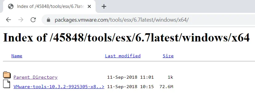 VMware Tools ISO Image File (VMware Tools Download)