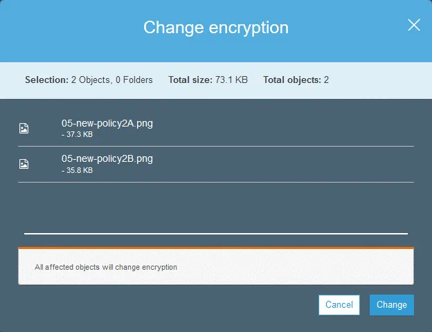 Confirmation that all affected S3 objects will change AWS encryption