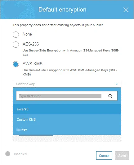 Using AWS-KMS for AWS encryption