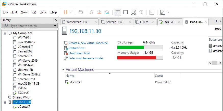 Connecting-to-the-ESXi-host-in-a-vSphere-7-home-lab