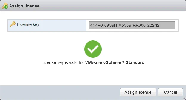 Adding a new ESXi license on a standalone ESXi host