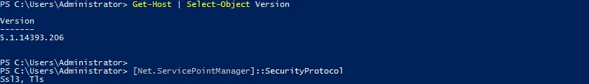 Checking TLS versions supported in the operating system