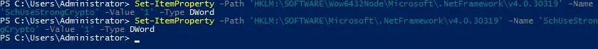 Editing cryptography settings in Windows registry by using PowerShell