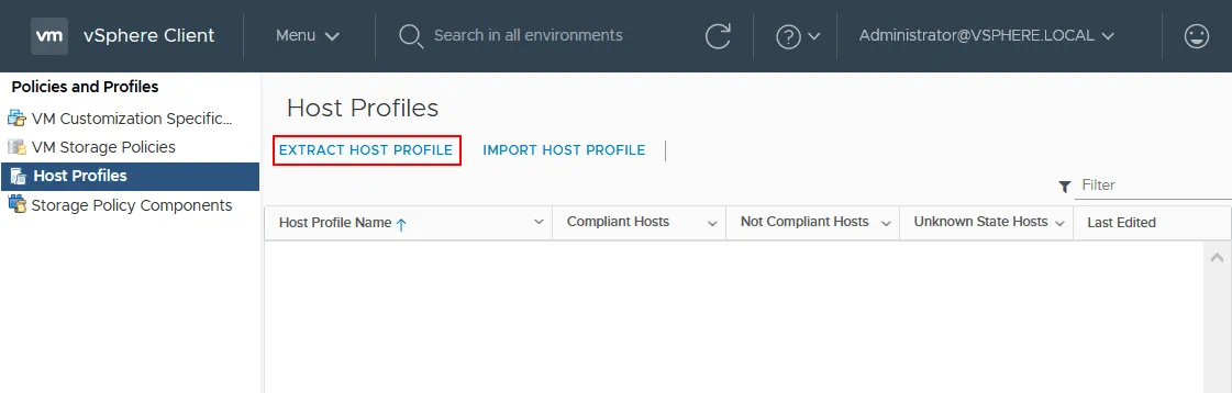 How to Extract a VMware host profile