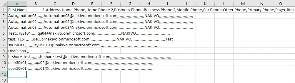 Outlook contacts and the Outlook CSV format