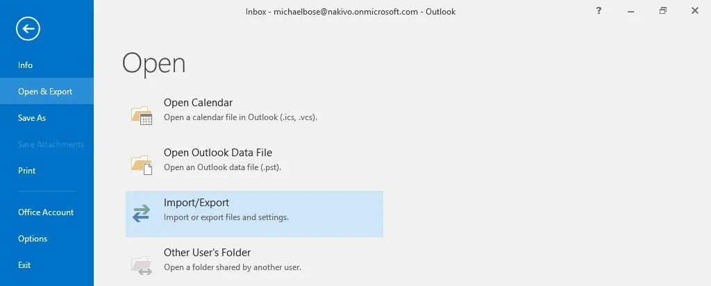 Outlook import contacts from a CSV file in Microsoft Office 2016