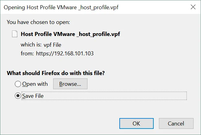 Saving a VPF file