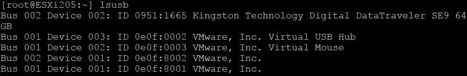 Configuración de dispositivos USB VMware