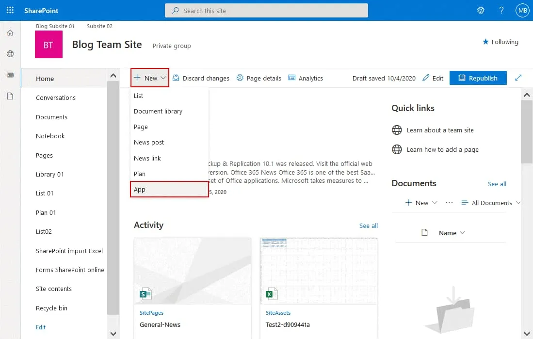 How to add calendar to SharePoint – adding an app
