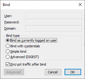 Selecting binding options