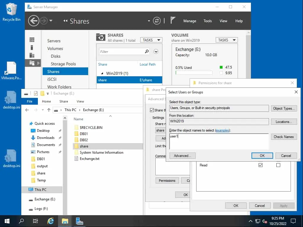 Windows file server vs NAS – configuring file sharing options in Windows