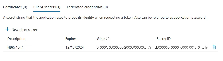 Saving the generated secret
