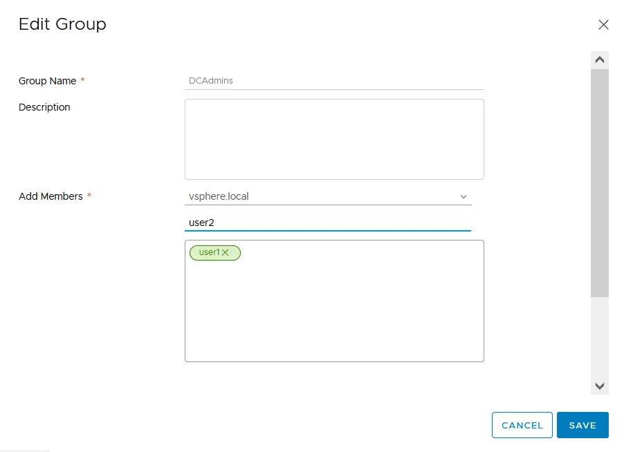 Adding users to a group