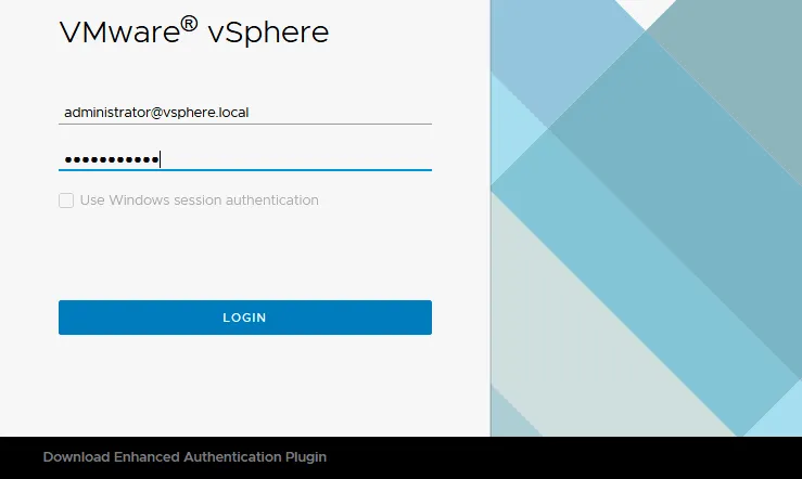 Using credentials and vCenter Single Sign On