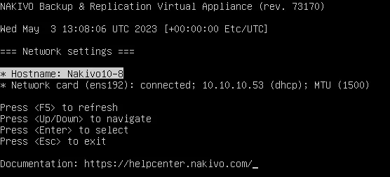 Viewing and editing the network settings