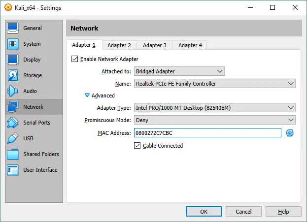 Configuring VM network settings