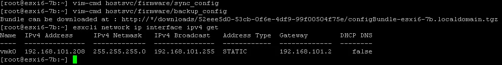 Le pack de sauvegarde de configuration ESXi est disponible au téléchargement.