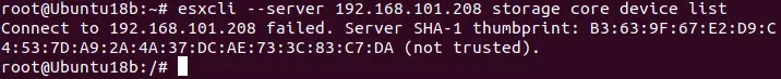 Utilisation de l'interface CLI vSphere pour la gestion d'un hôte ESXi