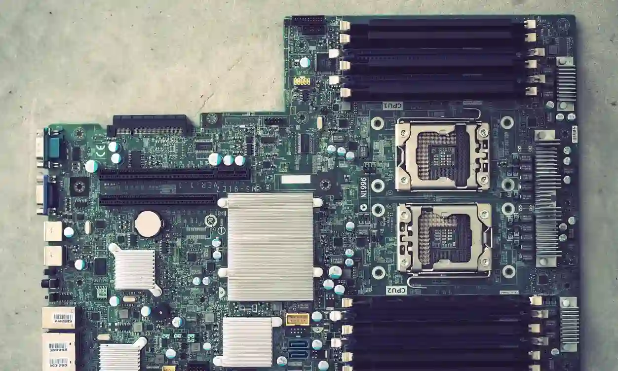 A multiprocessor server motherboard