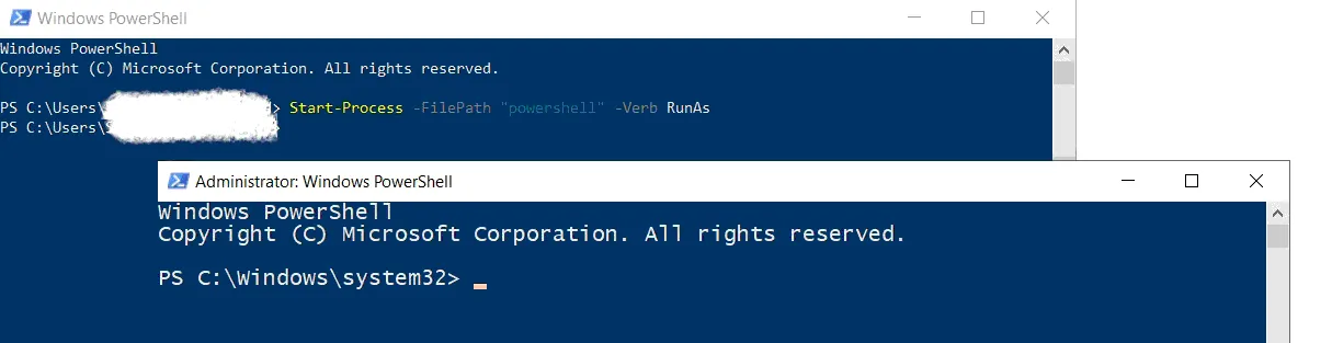 How to run PowerShell commands in the elevated mode