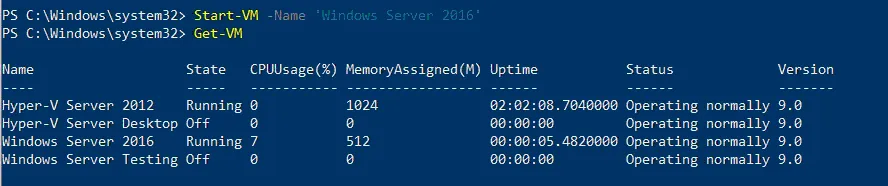 How to use the start VM PowerShell cmdlet