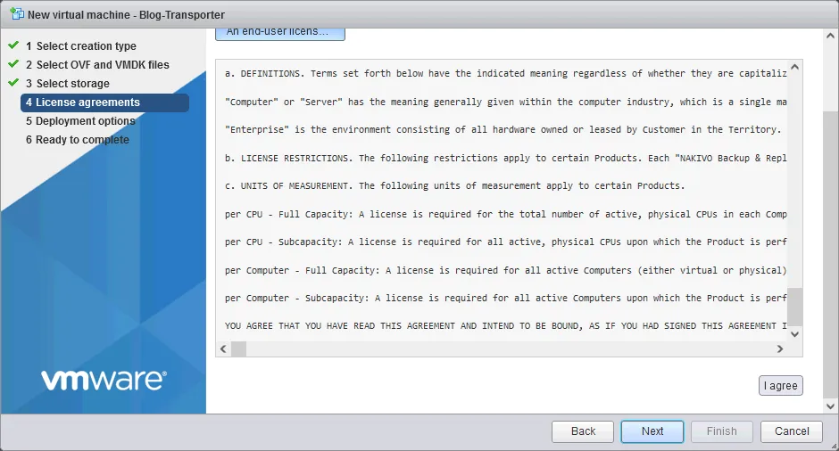 Reading and accepting the license agreement