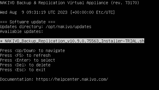 Running the updater or installer file