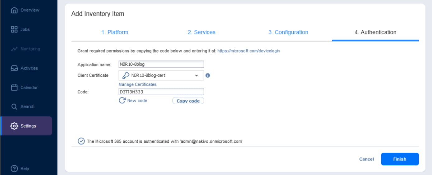 Selecting a certificate and authenticating to Azure