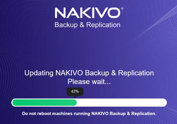 Viewing the progress of the update process