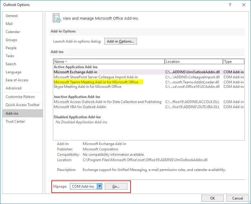 How to add the Teams add-in for Outlook