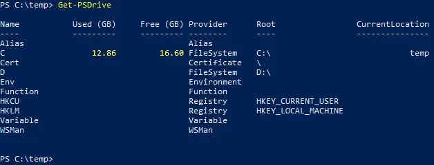 The partition was expanded in Windows PowerShell
