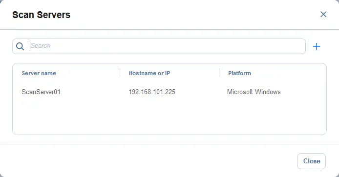 A scan server has been added