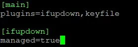 Configuring the network manager on Debian