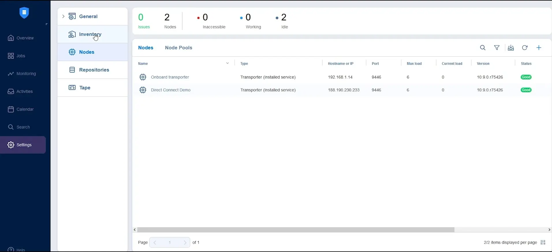Direct Connect feature in the NAKIVO solution