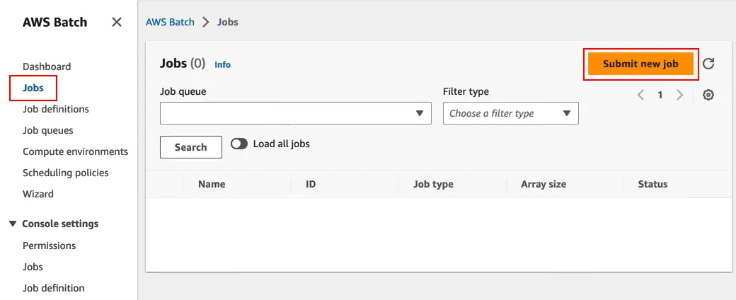 How to submit a job for AWS batching