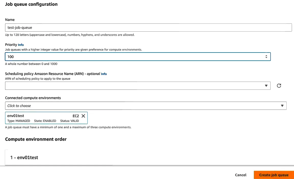 Job queue configuration