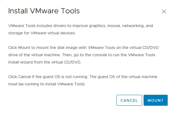 Install VMware Tools