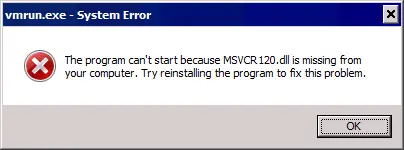 Using the CLI for VMware Player - Error