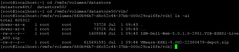 Accéder à un répertoire contenant une archive zip avec le fichier VIB