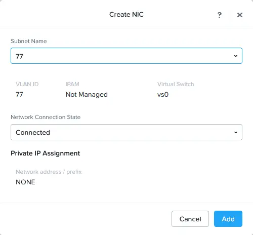 Añadir un controlador de interfaz de red a la VM