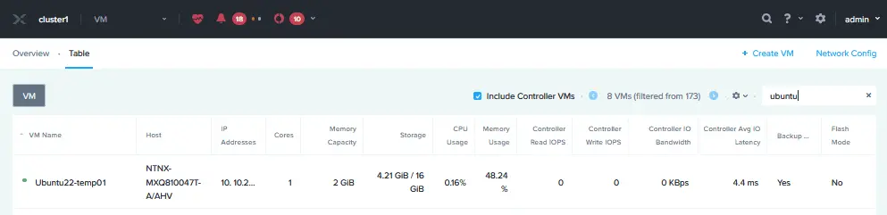 Ejecutar una máquina virtual migrada a Nutanix