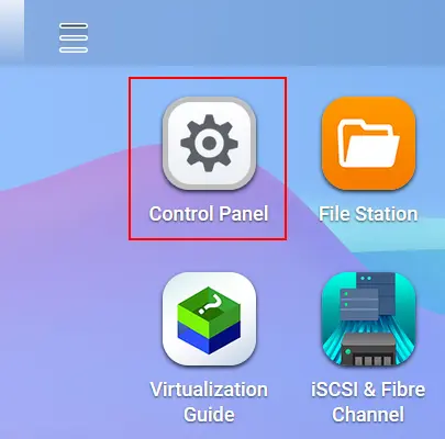 Opening the Control Panel