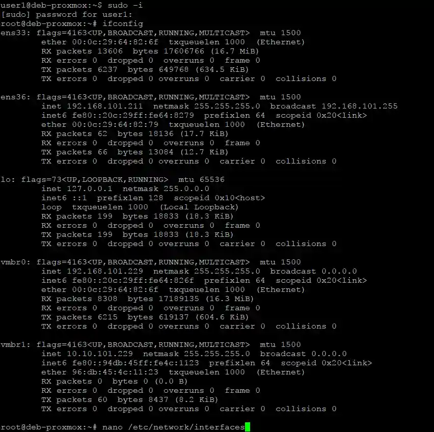 Checking the current Proxmox IP address