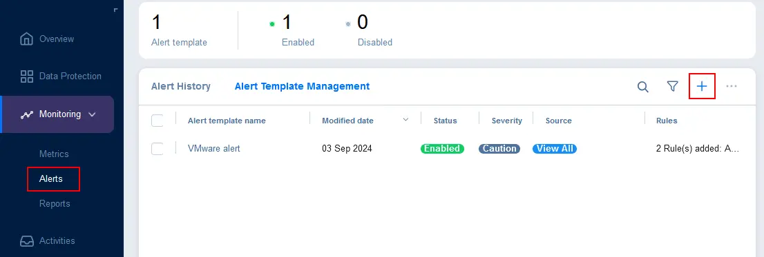 Configuring a new alert for IT monitoring