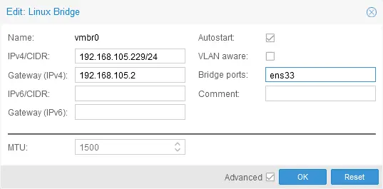 How to change Proxmox IP address in the web interface
