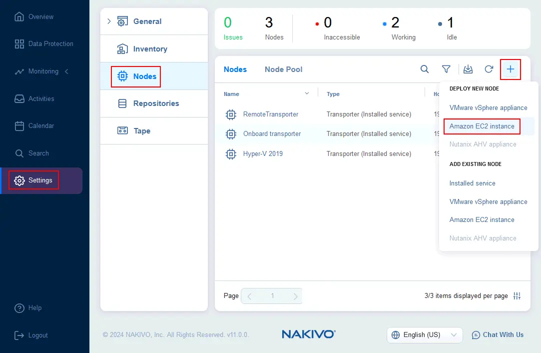 Deploying a Transporter in AWS
